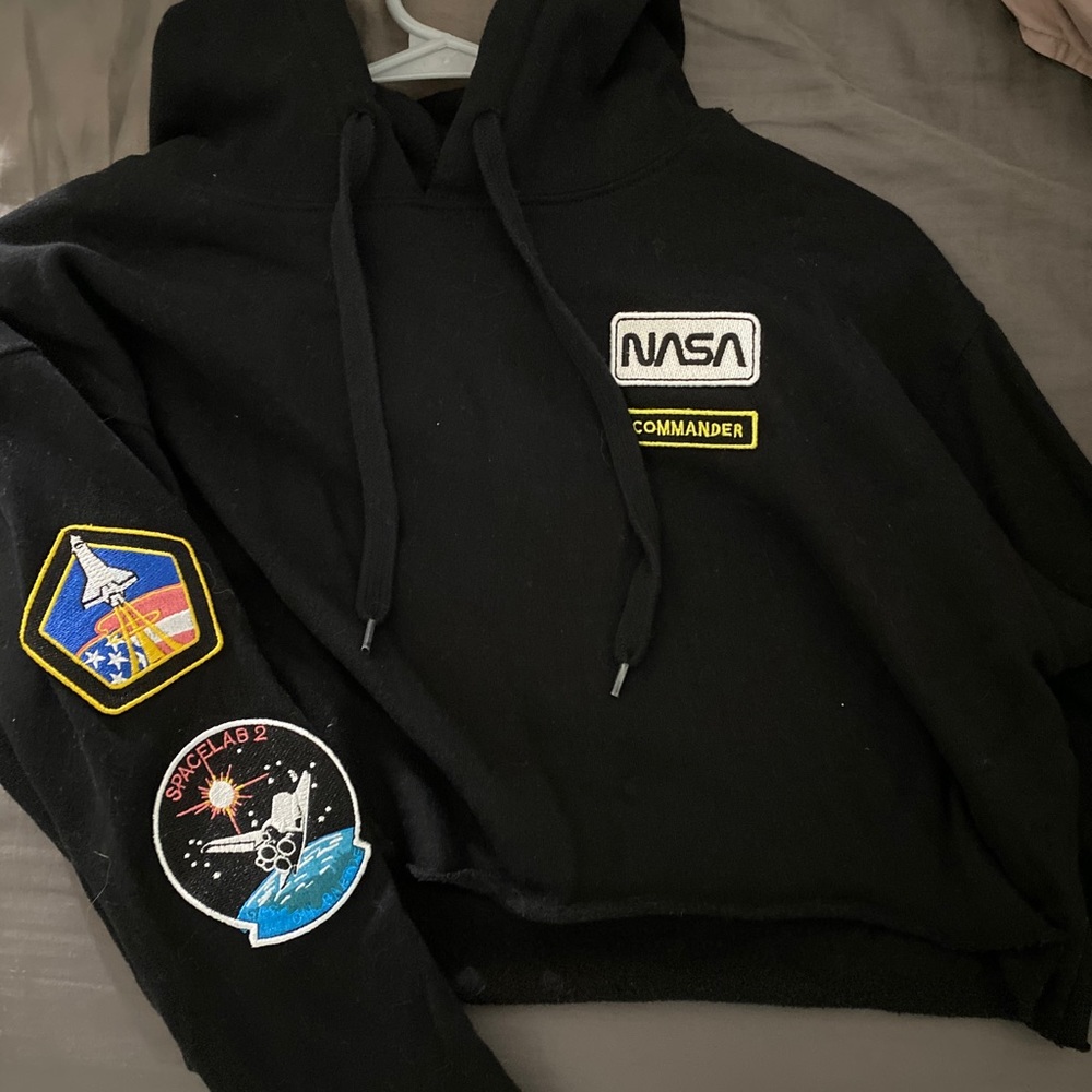Forever 21 cropped NASA hoodie